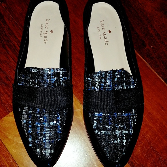 Kate Spade black and blue  Oxfords women's size 8 - Picture 1 of 2